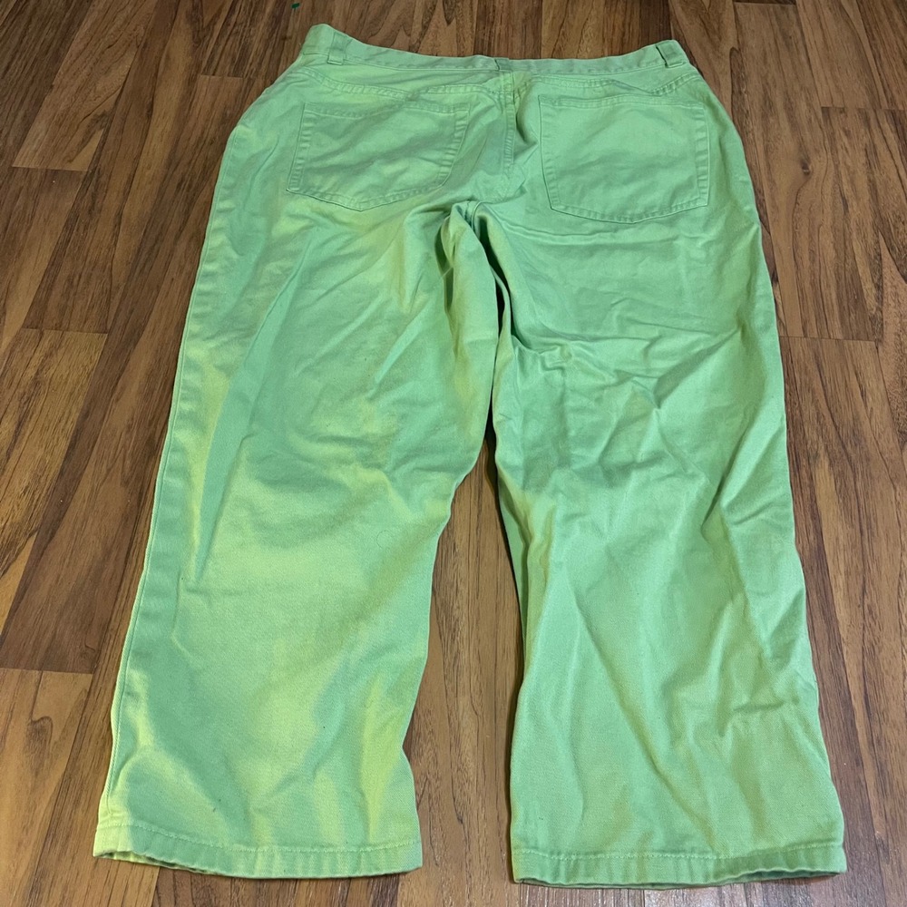 Lauren Ralph Lauren Jeans Womens 8 Green Straight Leg Pants 100% Cotton Mid Rise - Picture 2 of 6